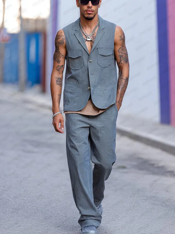 Trendy Timeless Suit Vest Pants Set sold by Coofandy