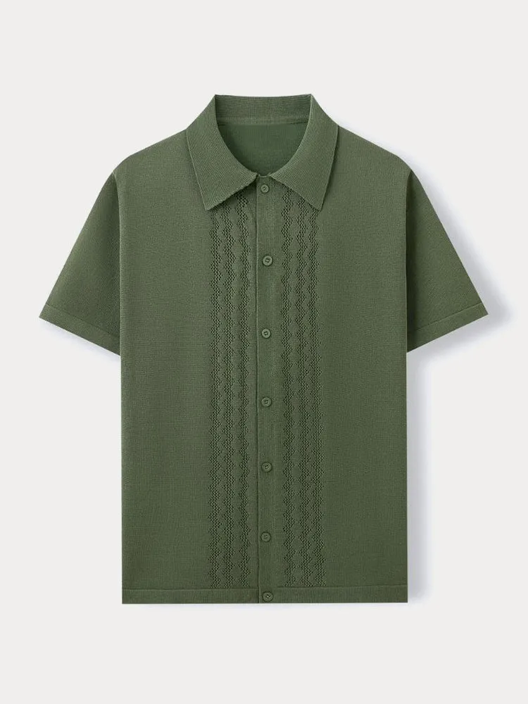 Luxury Business Casual Knit Shirt sold by Coofandy product image thumbnail 5