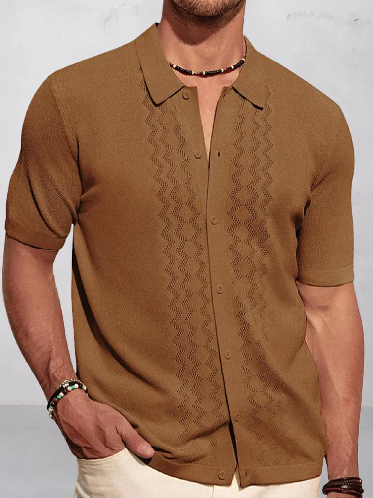 Luxury Business Casual Knit Shirt sold by Coofandy product image thumbnail 3
