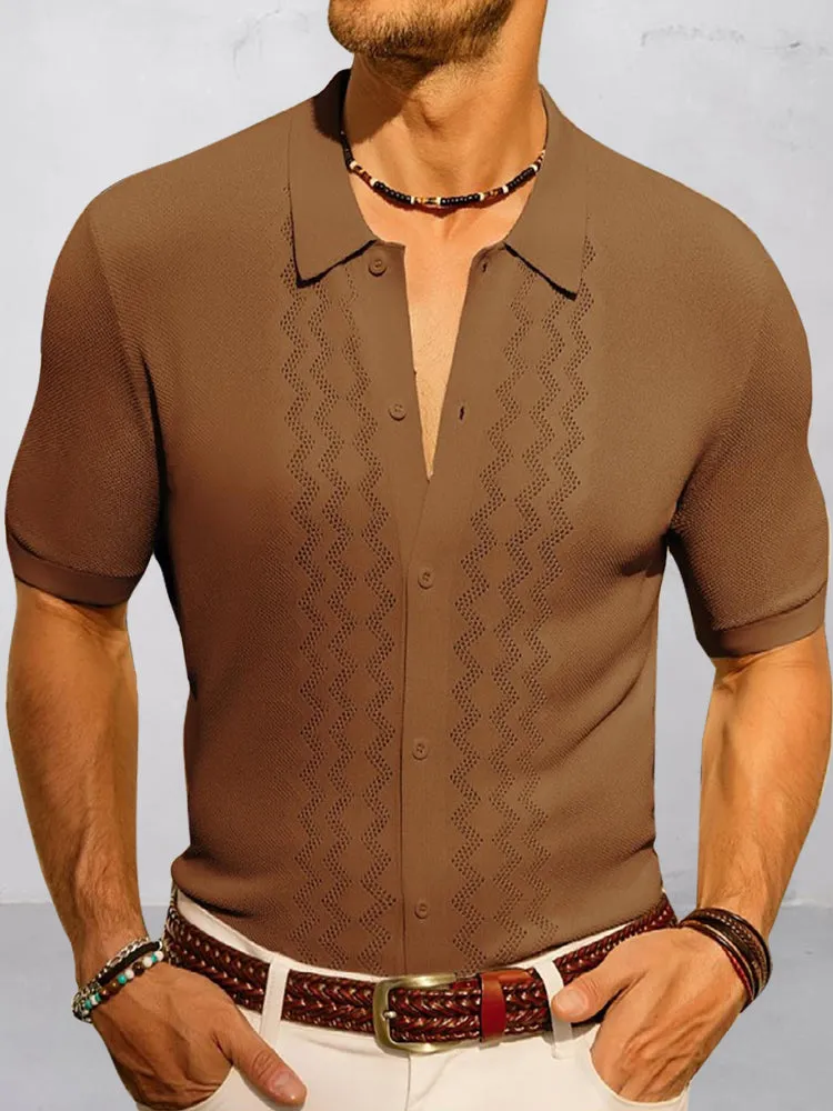 Luxury Business Casual Knit Shirt sold by Coofandy product image thumbnail 4