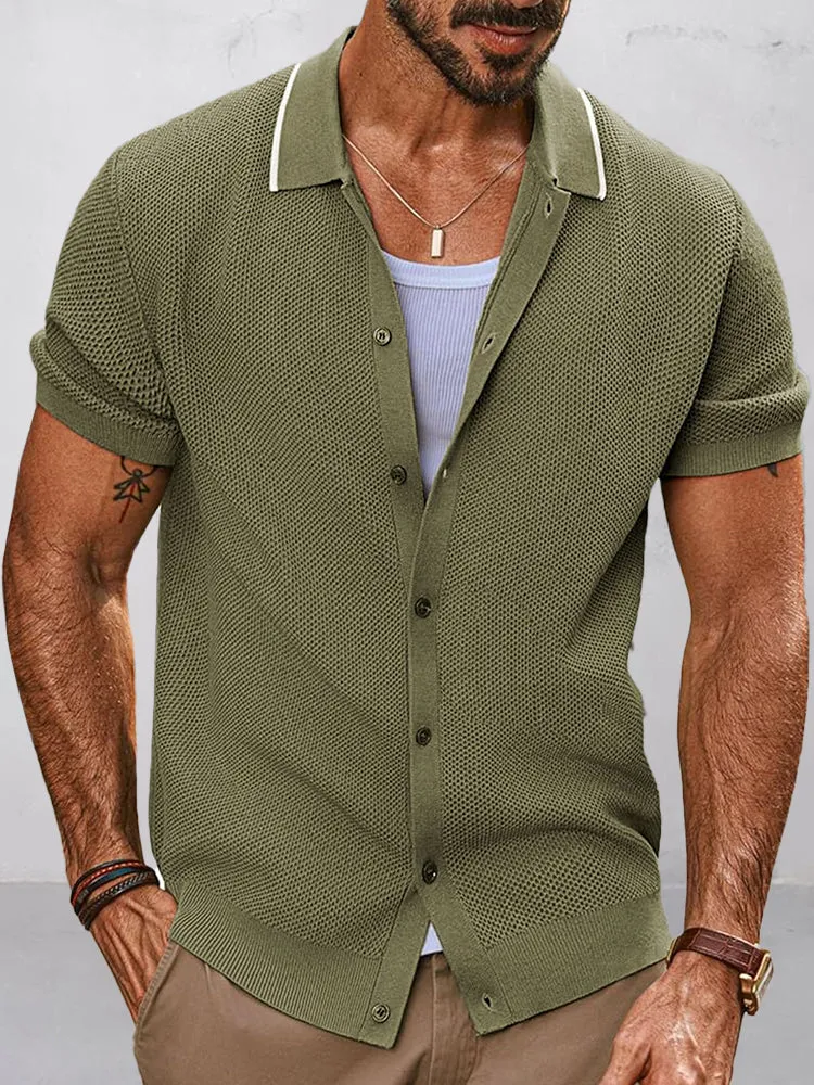 Classic Summer Fashion Knit Shirt sold by Coofandy