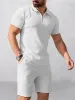 Trendy Textured Polo Shorts Outfit sold by Coofandy