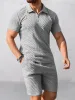 Trendy Textured Polo Shorts Outfit sold by Coofandy