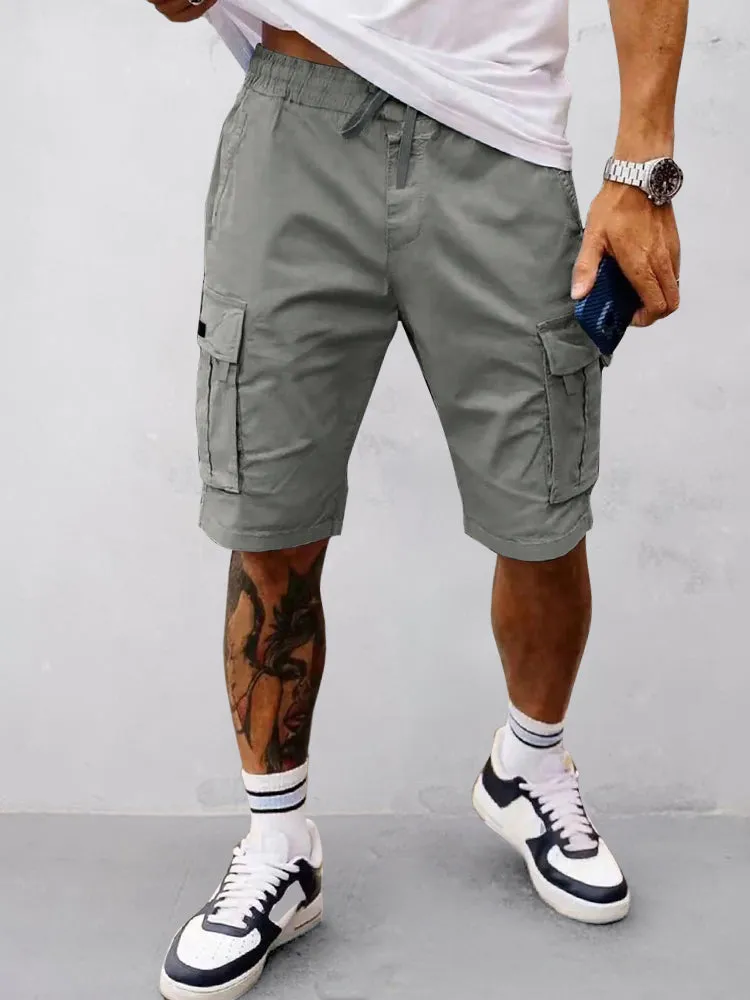 Relaxed Fit Utility Cargo Shorts sold by Coofandy product image thumbnail 3