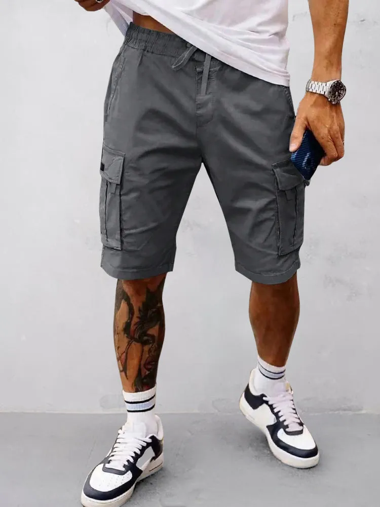 Relaxed Fit Utility Cargo Shorts sold by Coofandy