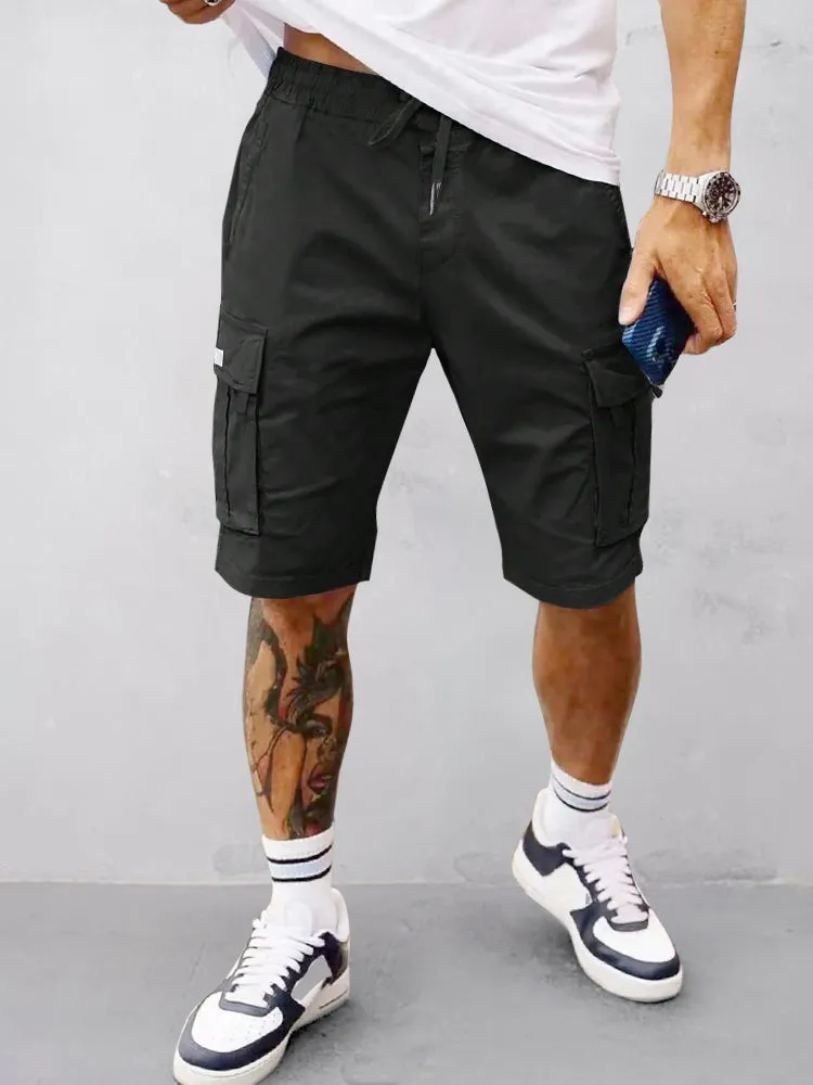Relaxed Fit Utility Cargo Shorts sold by Coofandy product image thumbnail 4