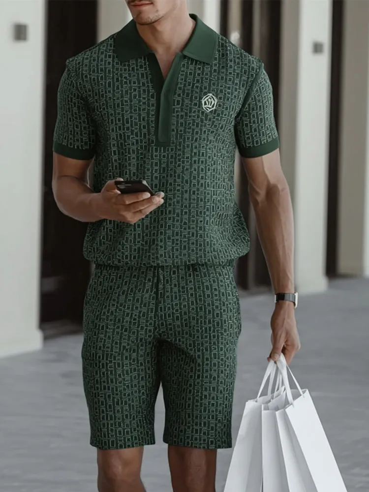 Effortless Chic Printed Shirt Shorts Set sold by Coofandy product image thumbnail 3