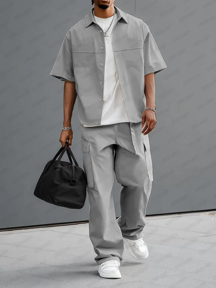 Cargo Style 100% Cotton Shirt Set sold by Coofandy product image thumbnail 2