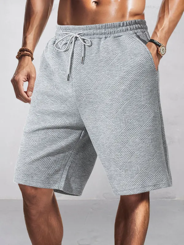Stylish Jacquard Textured Shorts sold by Coofandy