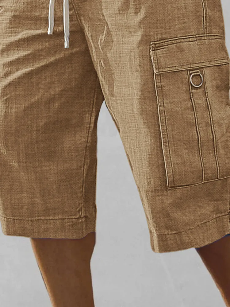 Fashion Cotton Blend Cargo Shorts sold by Coofandy product image thumbnail 4