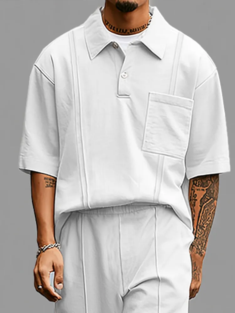 Classy Casual Polo Shirt Pants Set sold by Coofandy product image thumbnail 3