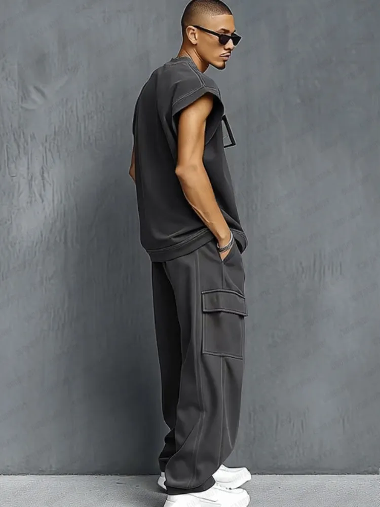 Trendy Athleisure Tank Top Balloon Pants Set sold by Coofandy product image thumbnail 4