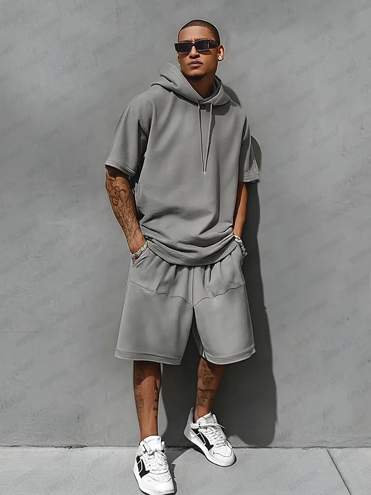 Casual Loose Fit Hooded Sports Set sold by Coofandy product image thumbnail 4