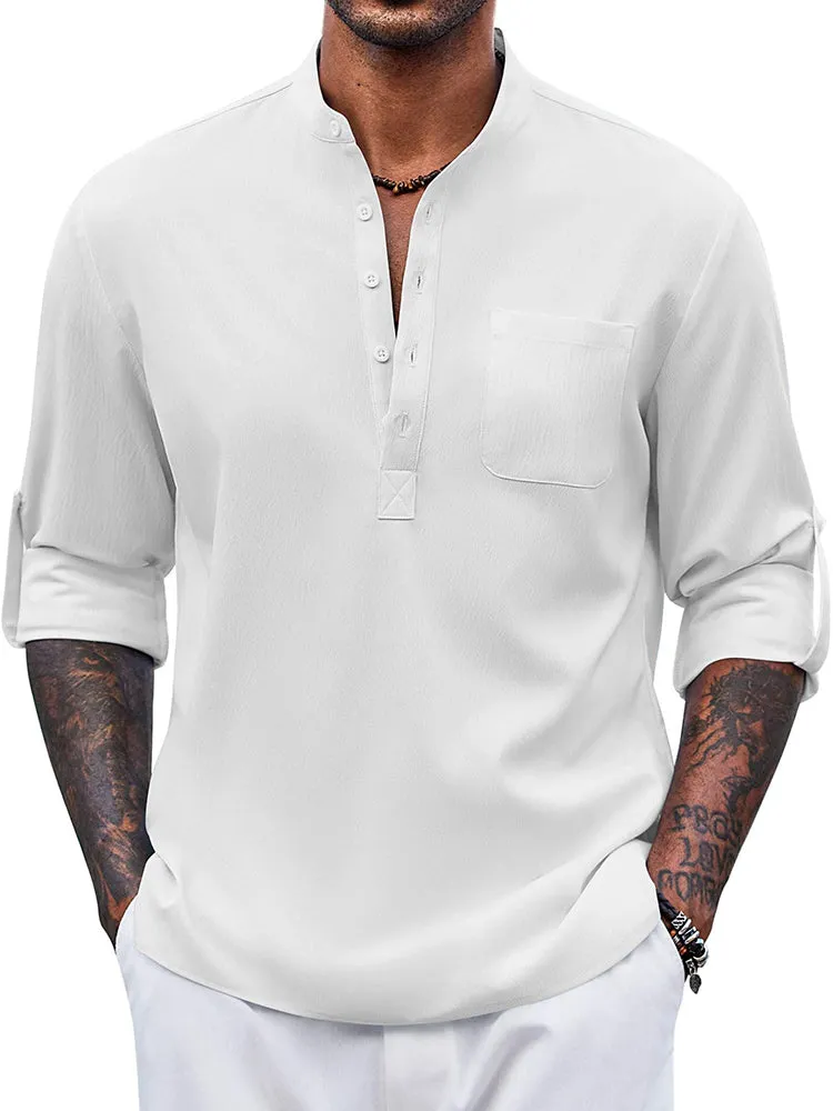 Casual Summer Vacation Henley Shirt (US Only) sold by Coofandy