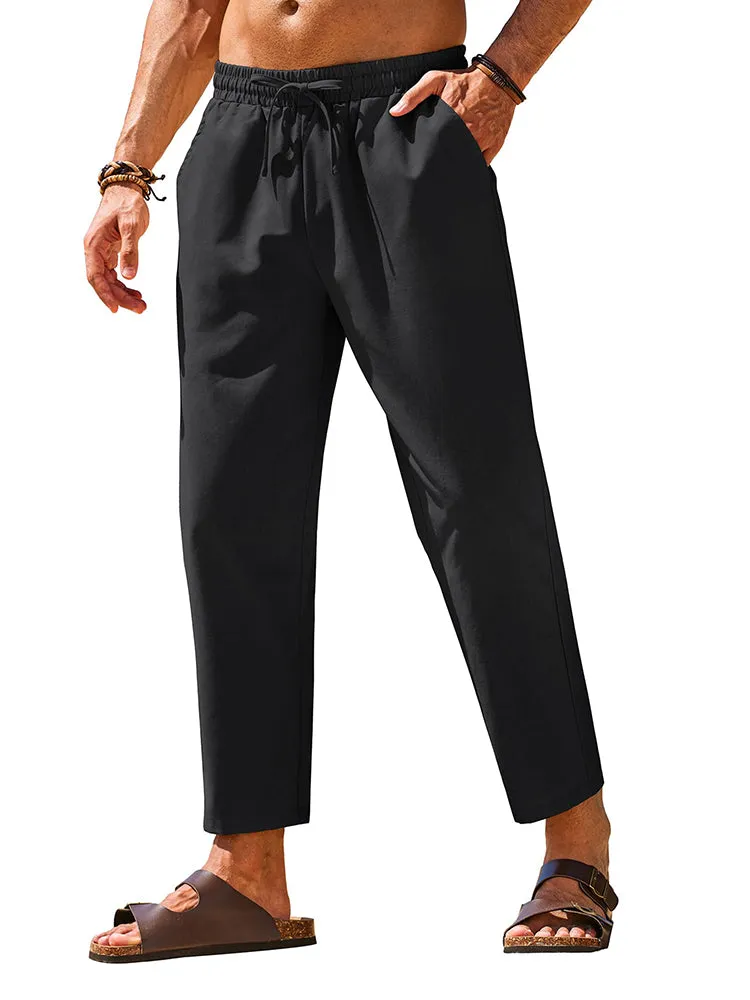 Casual Linen Blend Summer Trousers (US Only) sold by Coofandy product image thumbnail 2