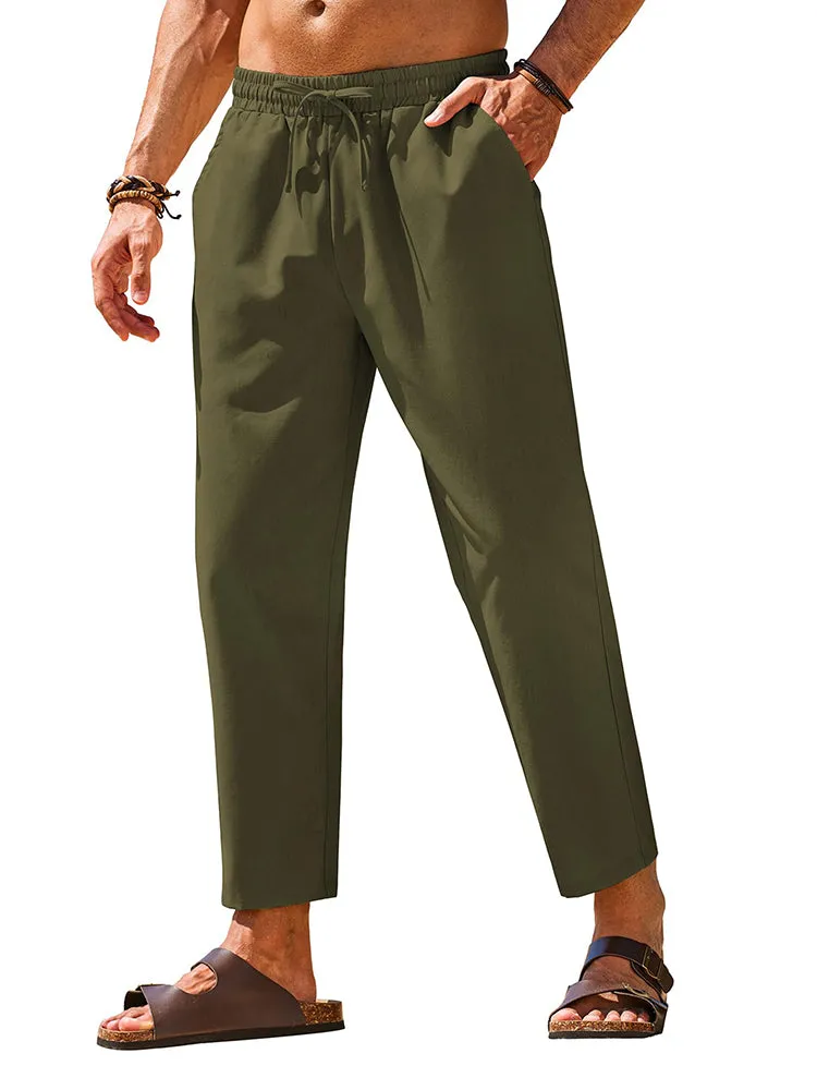 Casual Linen Blend Summer Trousers (US Only) sold by Coofandy product image thumbnail 4