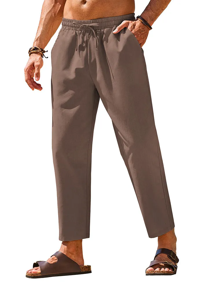 Casual Linen Blend Summer Trousers (US Only) sold by Coofandy product image thumbnail 5