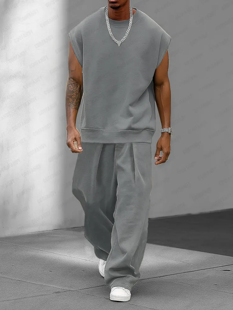 Urban Street Style Tank Top Pants Set sold by Coofandy