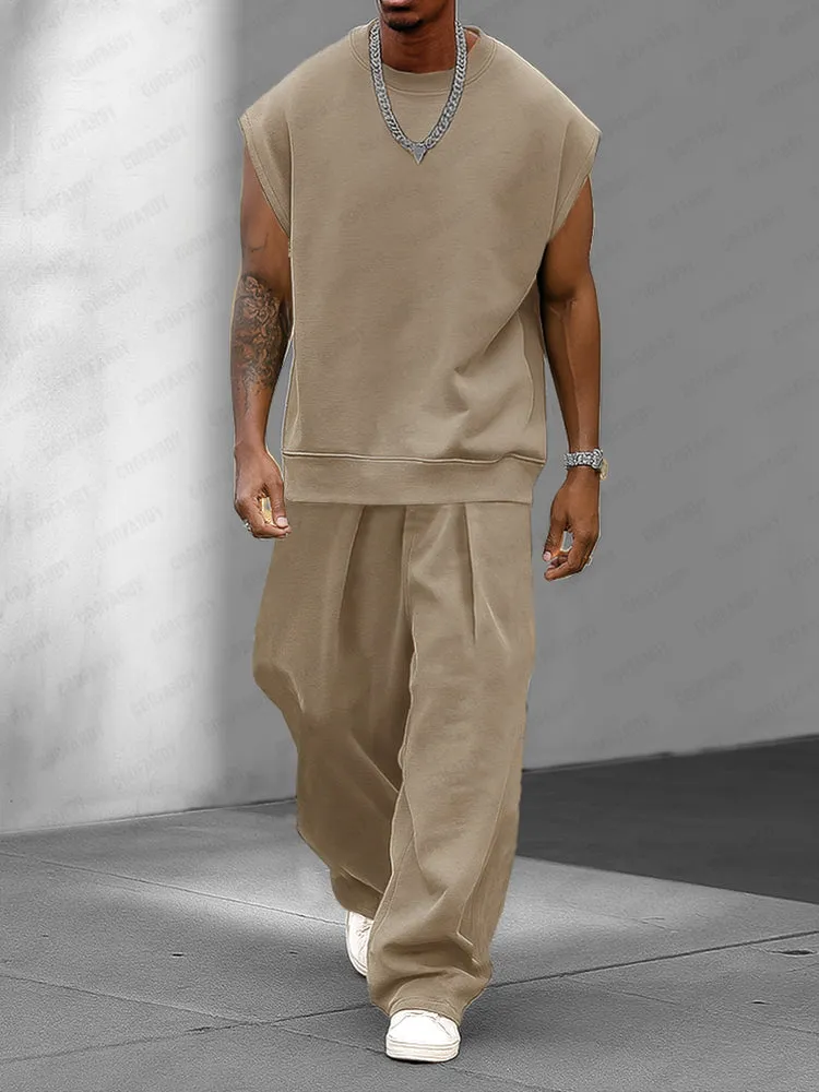 Urban Street Style Tank Top Pants Set sold by Coofandy product image thumbnail 2