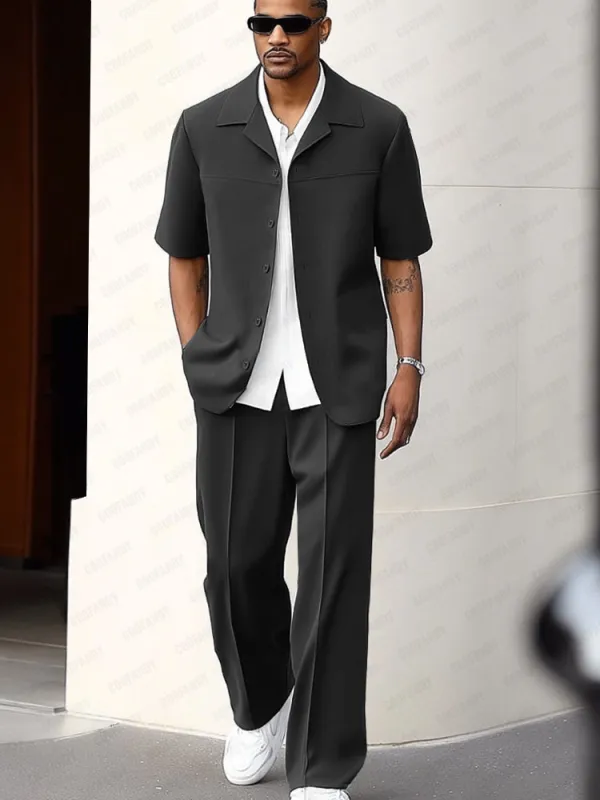 Urban Smart Casual Relaxed Fit Thin Set sold by Coofandy