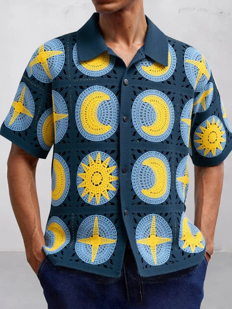 Trendy Openwork Crochet Knit Shirt sold by Coofandy product image thumbnail 3