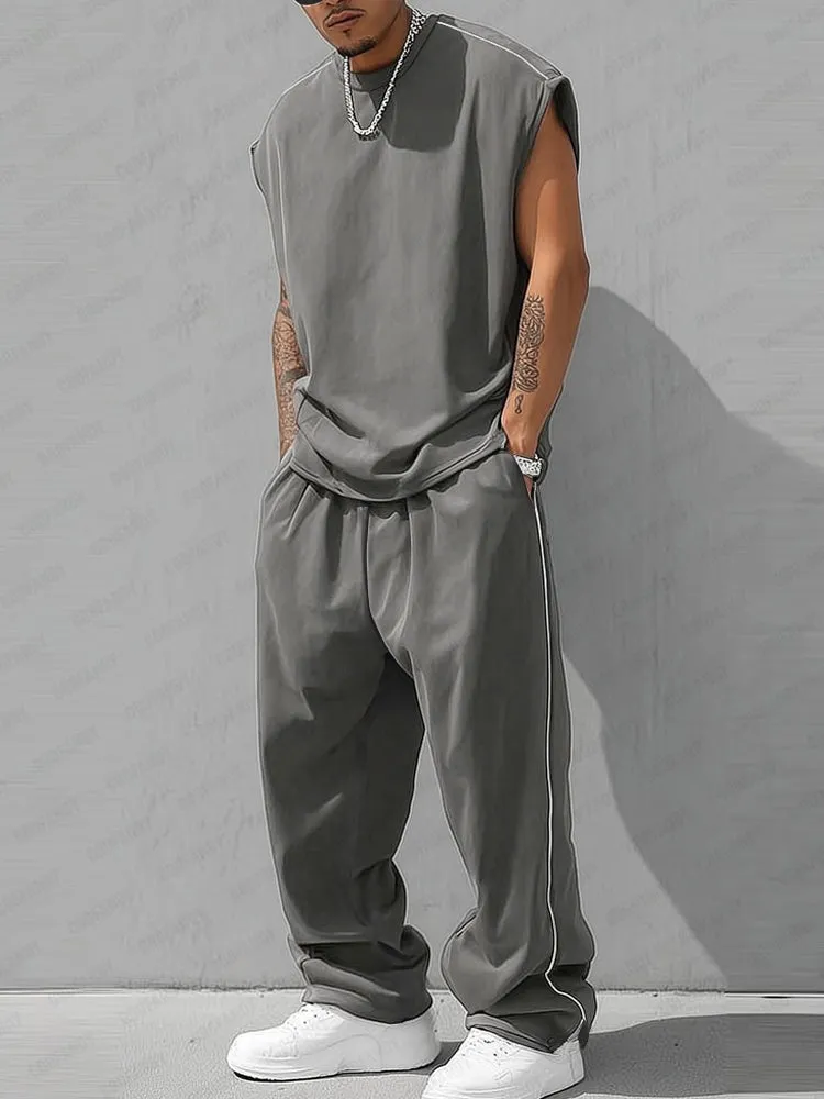 Athleisure Comfort Tank Top Pants Set sold by Coofandy product image thumbnail 2
