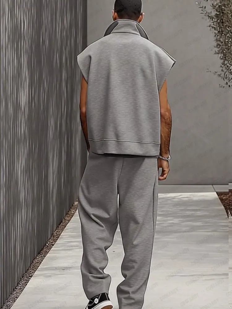 Athleisure Street Vibe Vest Pants Set sold by Coofandy product image thumbnail 4