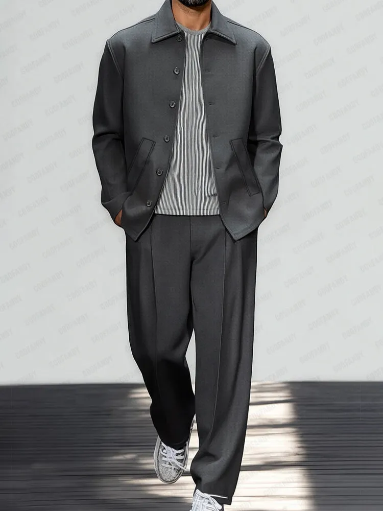 Urban Luxe Casual Thin Suit Set sold by Coofandy