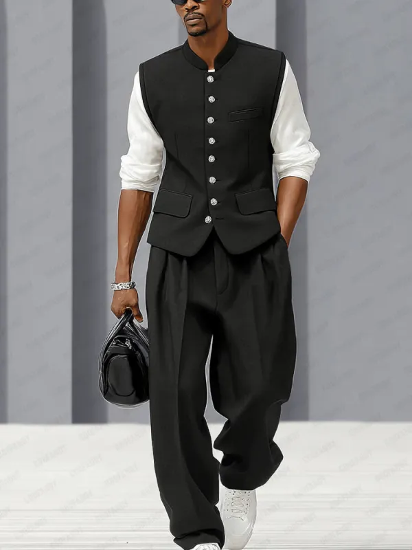 Urban Casual Suit Vest and Pants Set sold by Coofandy