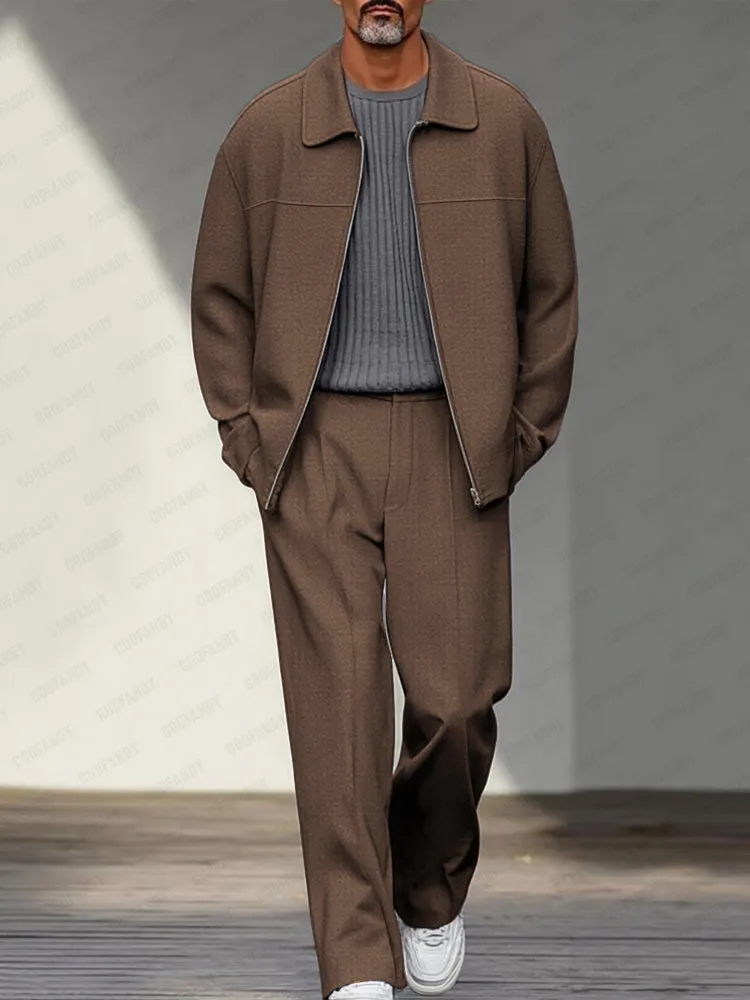 Smart Casual Jacket Pants Set sold by Coofandy product image thumbnail 2