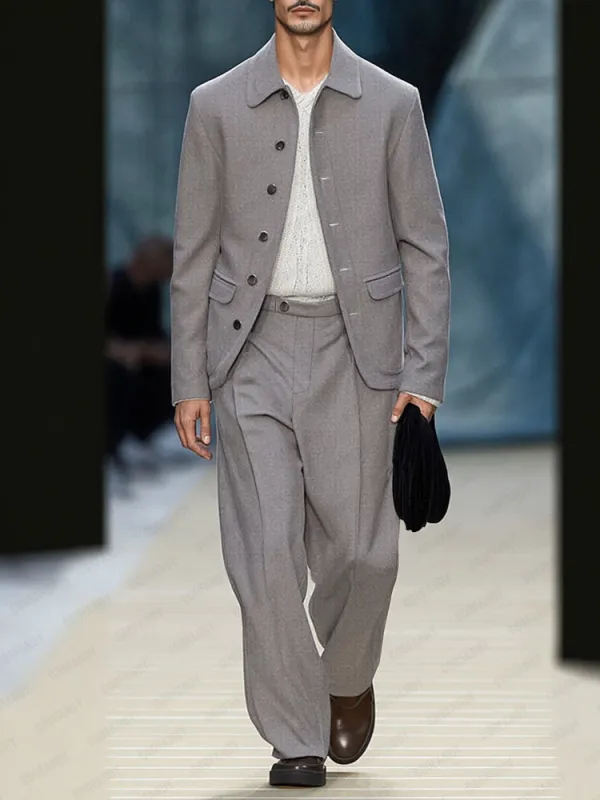 Versatile Modern Cut Blazer Pants Set sold by Coofandy