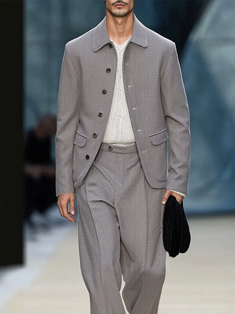 Versatile Modern Cut Blazer Pants Set sold by Coofandy product image thumbnail 3