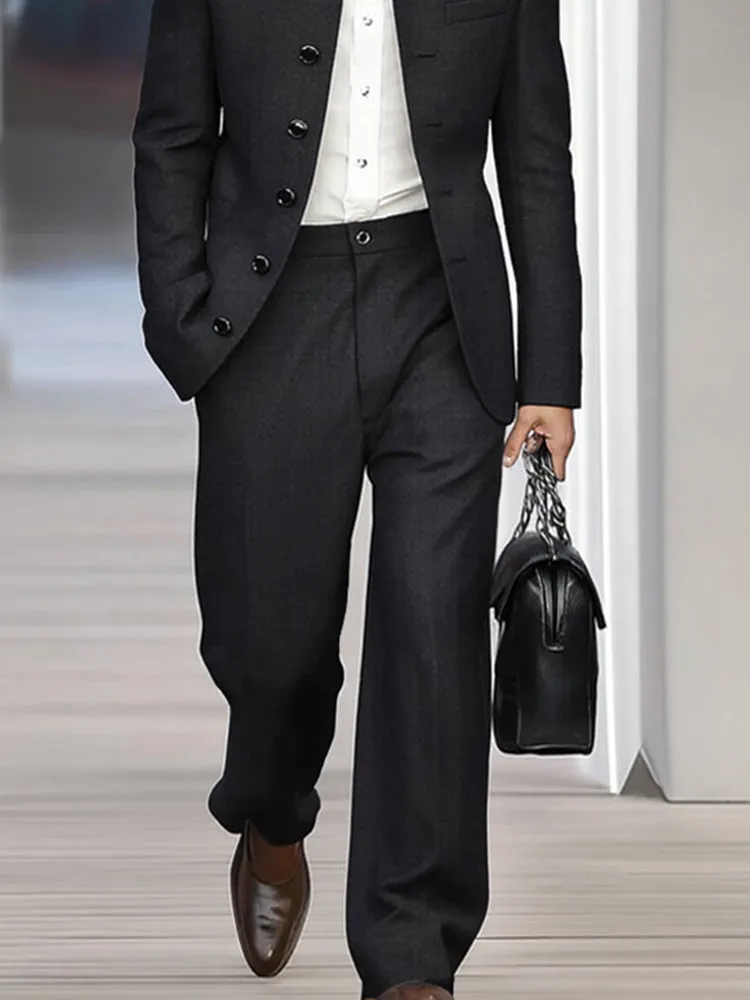 Elegant Vintage-Inspired Thin Suit Set sold by Coofandy product image thumbnail 4