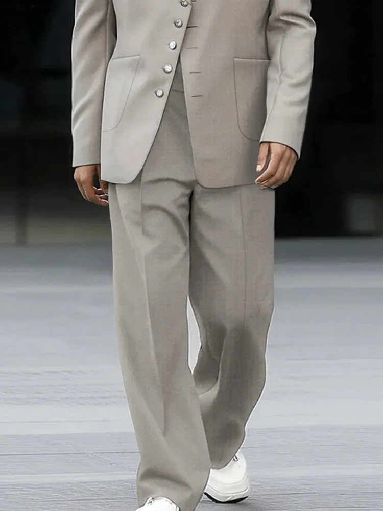 Business Casual Thin Blazer Pants Matching Set sold by Coofandy product image thumbnail 4