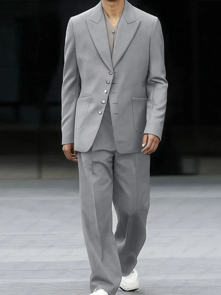 Business Casual Thin Blazer Pants Matching Set sold by Coofandy product image thumbnail 2