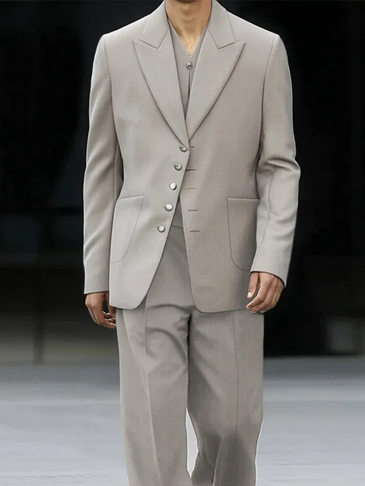 Business Casual Thin Blazer Pants Matching Set sold by Coofandy product image thumbnail 3