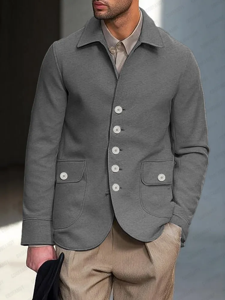 Minimalist Soft Relaxed Fit Suit Jacket sold by Coofandy