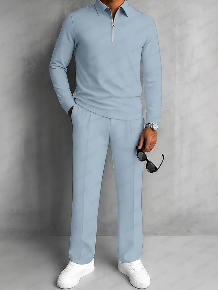 Modern Polo and Pants Sporty Set sold by Coofandy product image thumbnail 2
