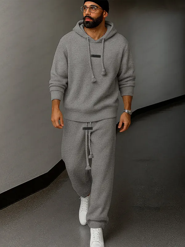 Casual Street Style Hoodie Pants Set sold by Coofandy