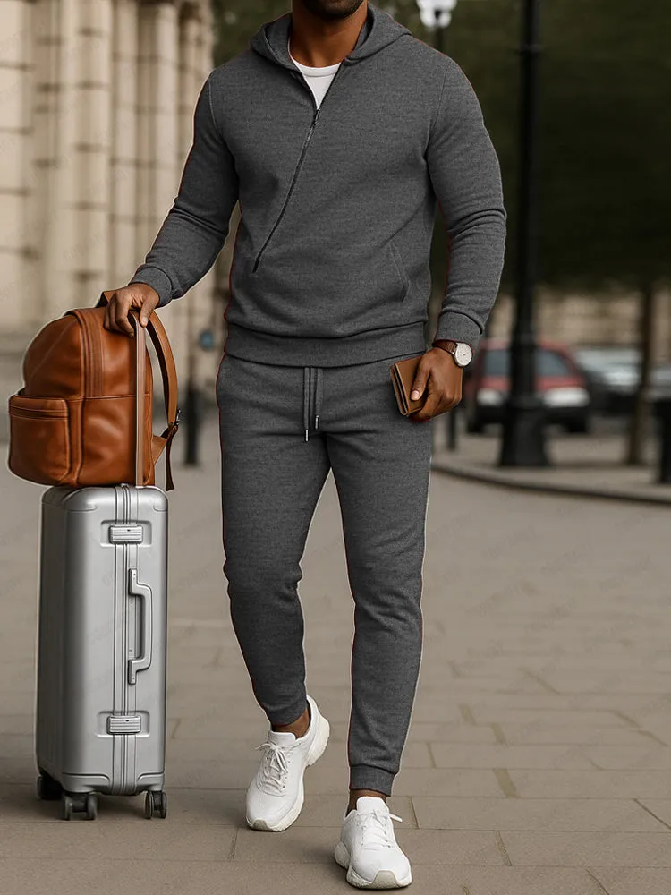 Comfy Asymmetrical Design Tracksuit Set sold by Coofandy product image thumbnail 2