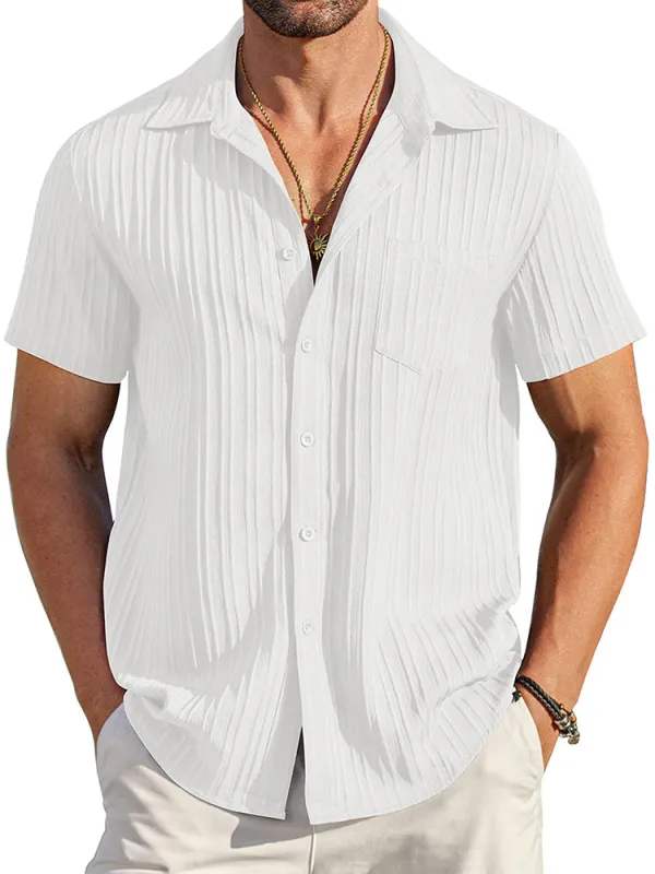 Casual Textured Button Down Shirt (US Only) sold by Coofandy