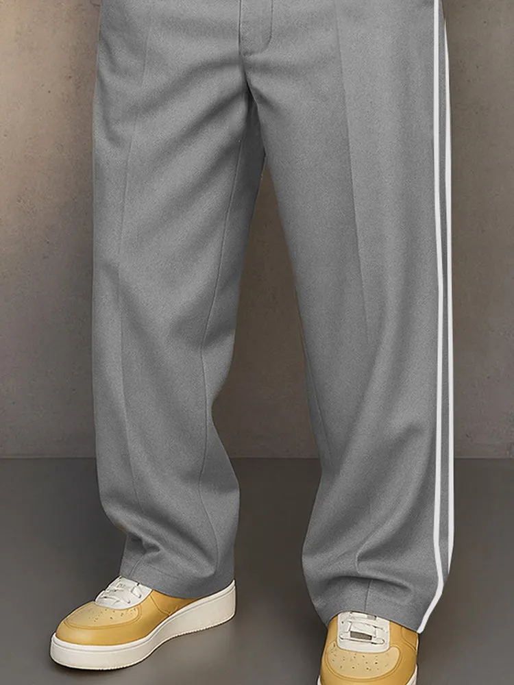 Relaxed Fit Side Stripe Suit Pants sold by Coofandy product image thumbnail 4
