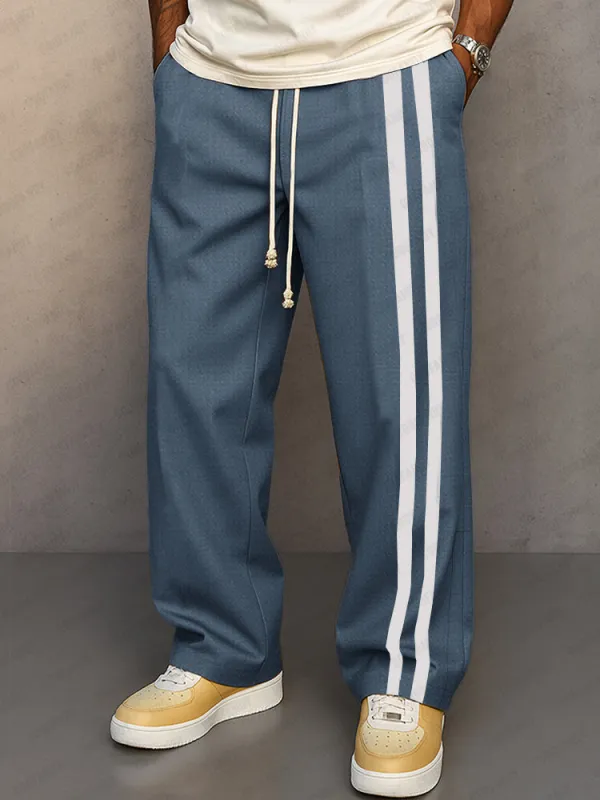 Relaxed Fit Side Stripe Casual Pants sold by Coofandy