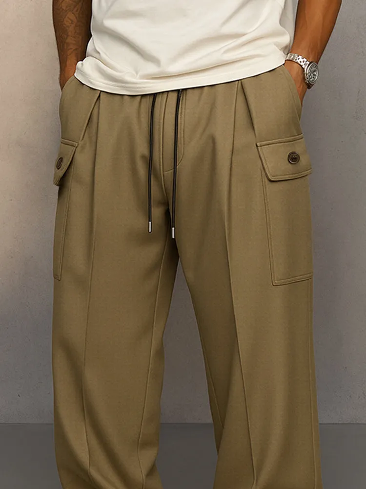 Daily Casual Drawstring Cargo Pants sold by Coofandy product image thumbnail 3