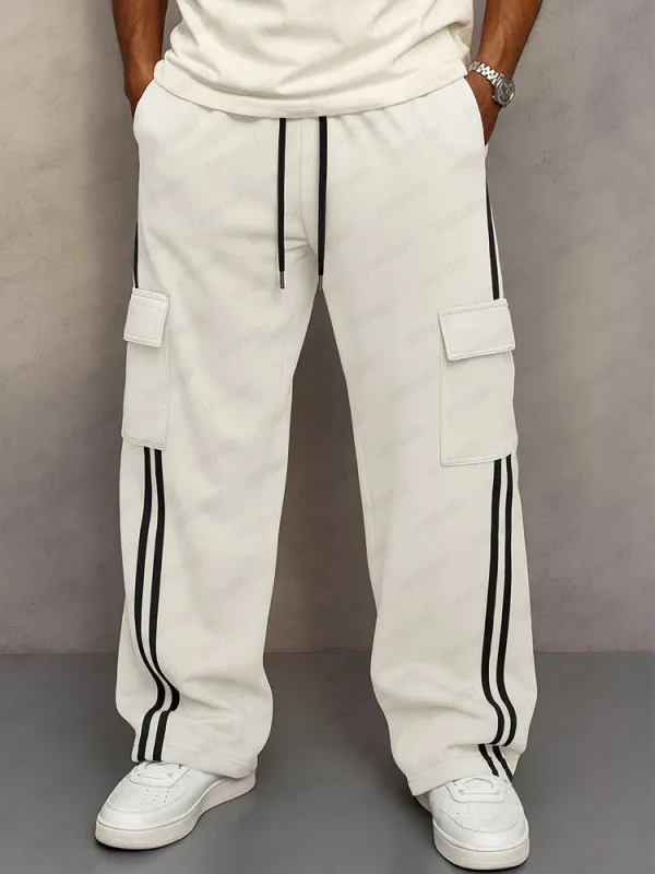 Athleisure Side Stripe Cargo Pants sold by Coofandy