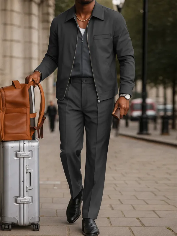 Casual Commuting Style Jacket Pants Set sold by Coofandy