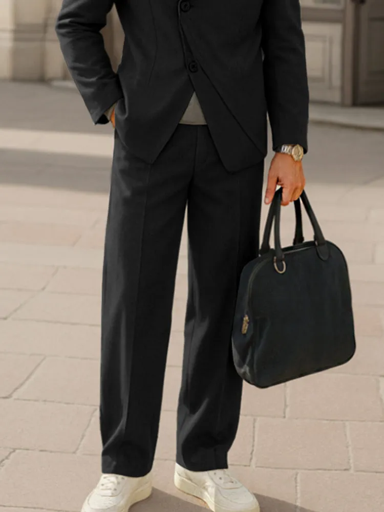 Stylish Asymmetric Placket Blazer Pants Set sold by Coofandy product image thumbnail 4