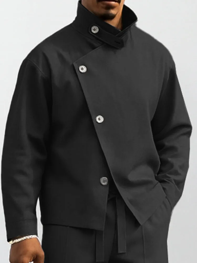 Urban Asymmetric Front Jacket Pant Set sold by Coofandy product image thumbnail 3