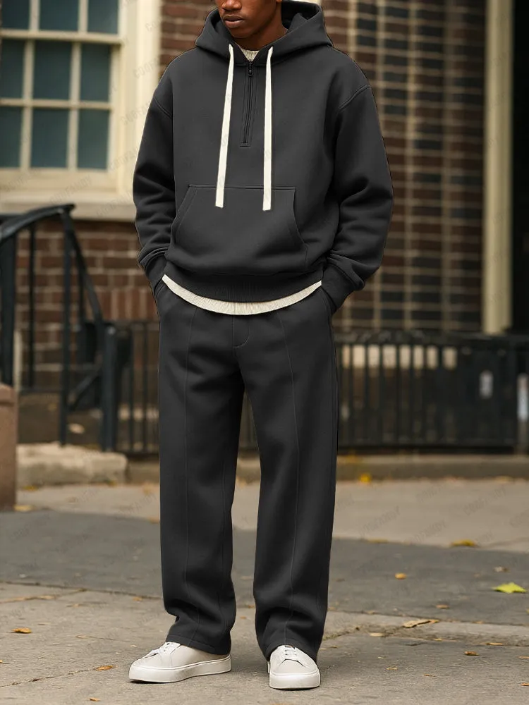 Sporty Loose Fit Hoodie Jogger Pants Set sold by Coofandy product image thumbnail 2