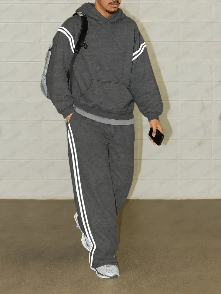 Athleisure Contrast Stripe Matching Set sold by Coofandy product image thumbnail 2